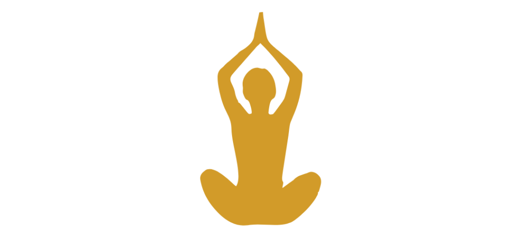 Namaste im Meditationssitz