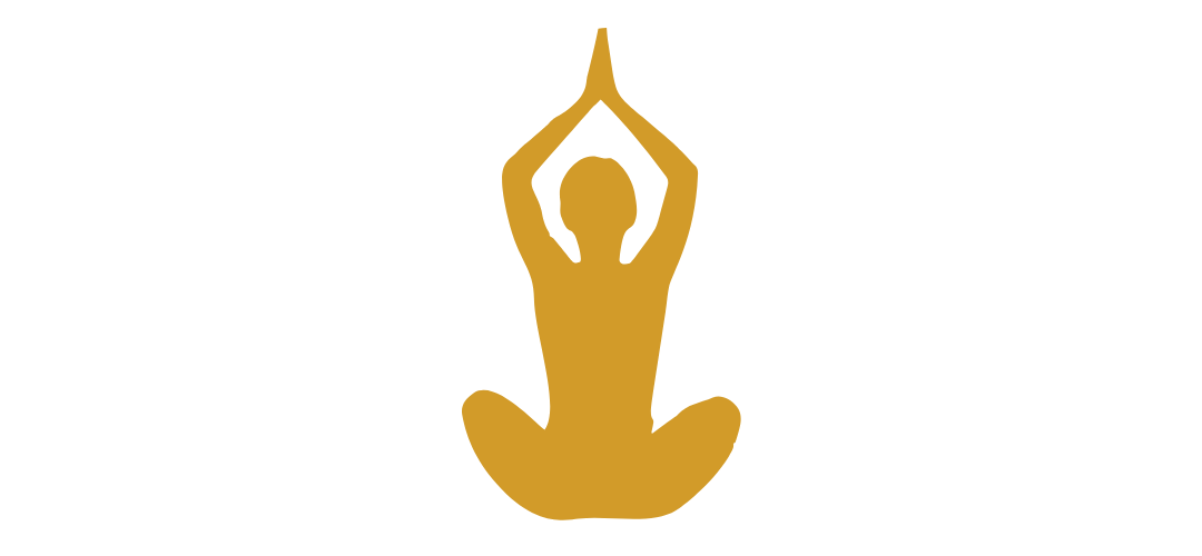 Namaste im Meditationssitz
